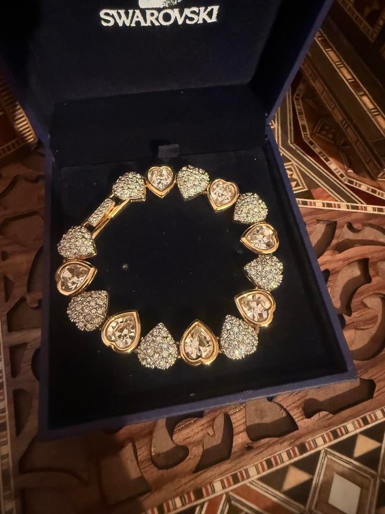 2 Vintage Swarovski Armbanden Jaren '80 - Onbeschadigd, Met kristal, Overige materialen, Ophalen of Verzenden, Zo goed als nieuw