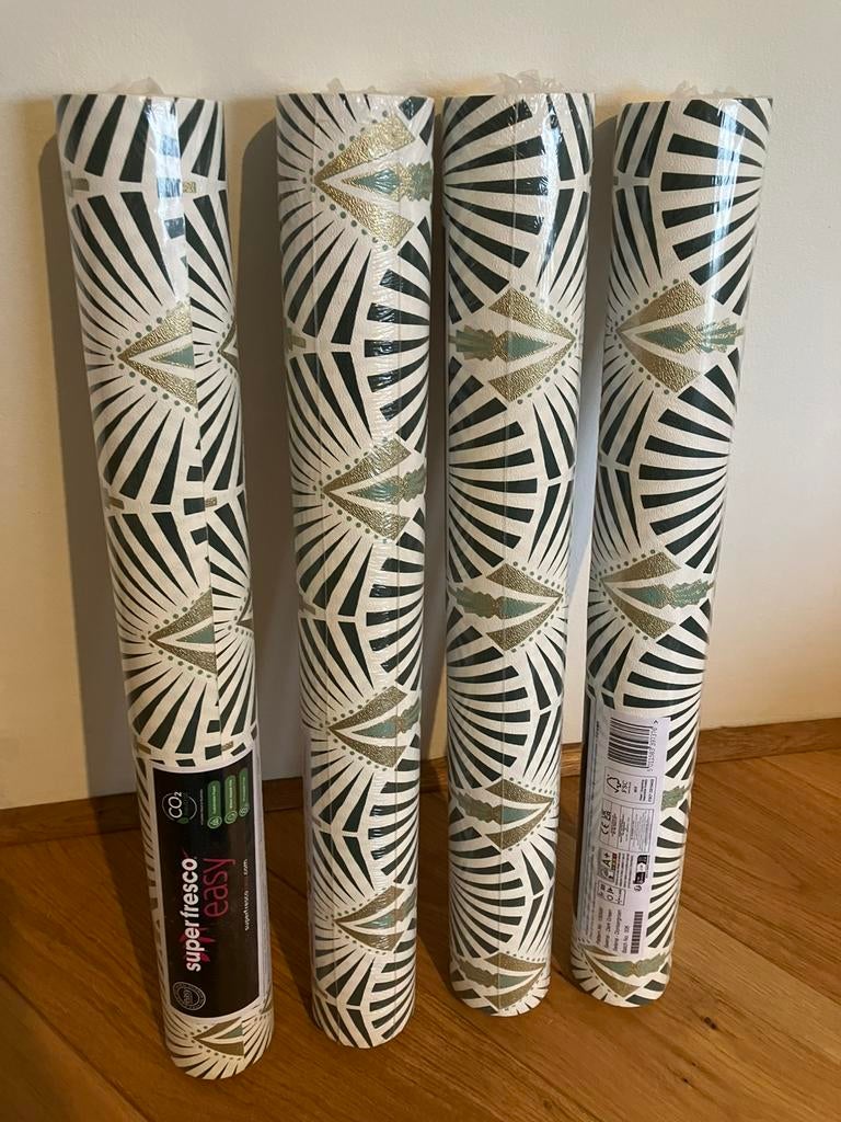 Groen goud behang, Ophalen of Verzenden, Minder dan 10 m², Groen