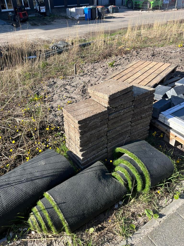 30x30 tegels, Tuin en Terras, Tegels en Klinkers, Ophalen, Zo goed als nieuw, Beton, Terrastegels