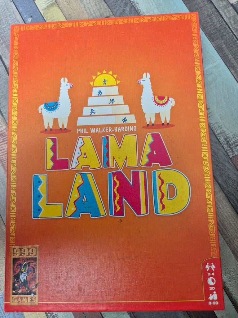 Lamaland van 999 Games, Hobby en Vrije tijd, Gezelschapsspellen | Bordspellen, Ophalen of Verzenden, Zo goed als nieuw, 999 Games