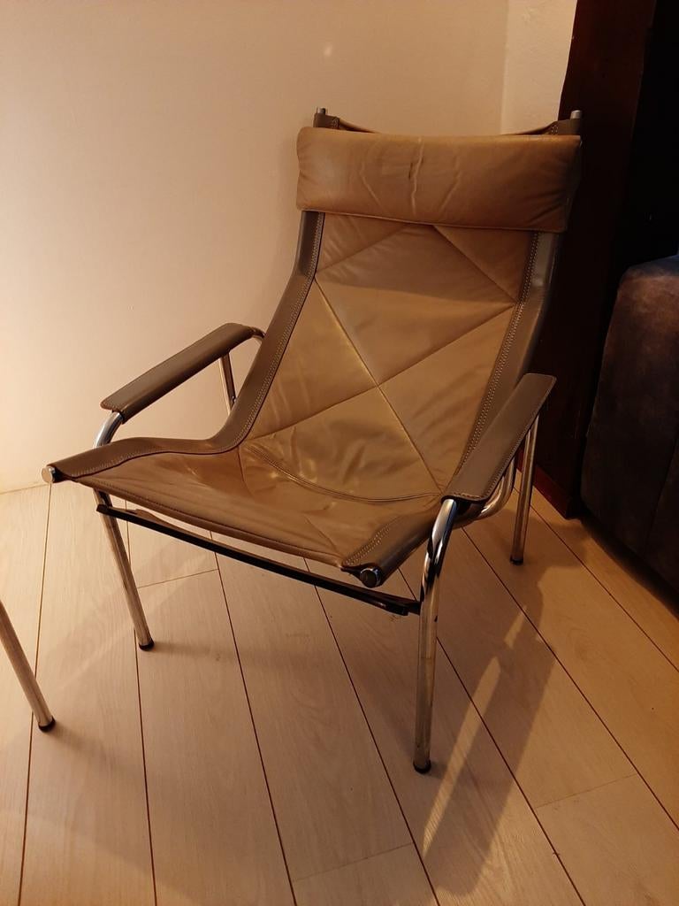 Strässle Hans Eichenberger HE-113 Lounge Chair & Ottoman – D, Huis en Inrichting, Fauteuils, Vintage, Japans Design, Mid-century Modern