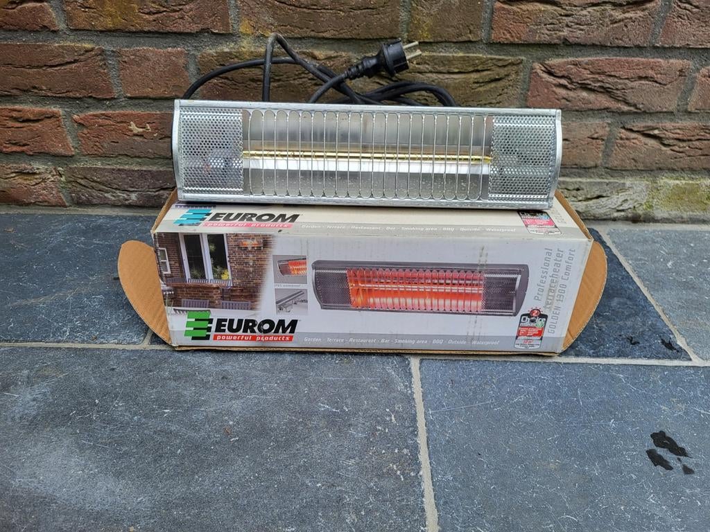 Terrasverwarming 1300W met doos, Tuin en Terras, Terrasverwarmers, Ophalen of Verzenden, Gebruikt, Elektrisch, Wand
