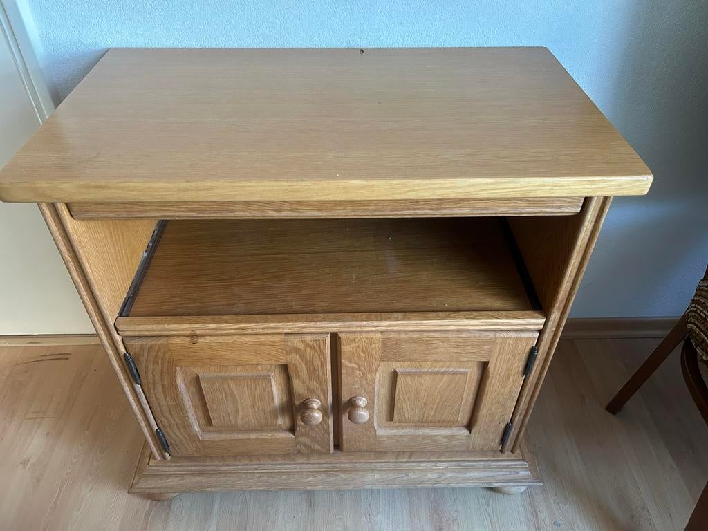 Eiken tv kast 75x75x43 cm, Gebruikt, Eikenhout, Minder dan 100 cm, 25 tot 50 cm