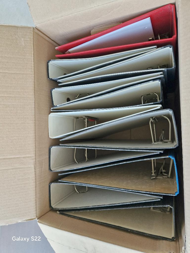 Diverse gebruikte ordners smal en breed (+/- 30 stuks), Diversen, Ophalen, Gebruikt