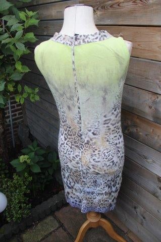 Jurk lime/ bruin Marccain mt 38/40 Vaste prijs AANBIEDING, Maat 38/40 (M), Overige kleuren, Verzenden, Zo goed als nieuw