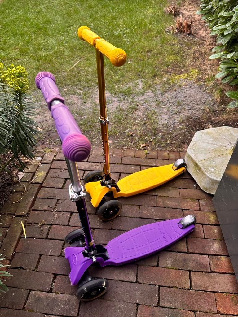 Fun Pro step met lichtgevende wielen GEEL, Fietsen en Brommers, Steps, Ophalen, Zo goed als nieuw, Gewone step