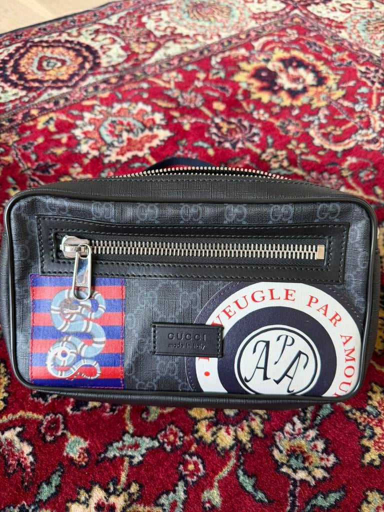 Gucci GG Supreme Belt Bag, Kingsnake, Rare, Excellent Cond., Ophalen of Verzenden, Zwart