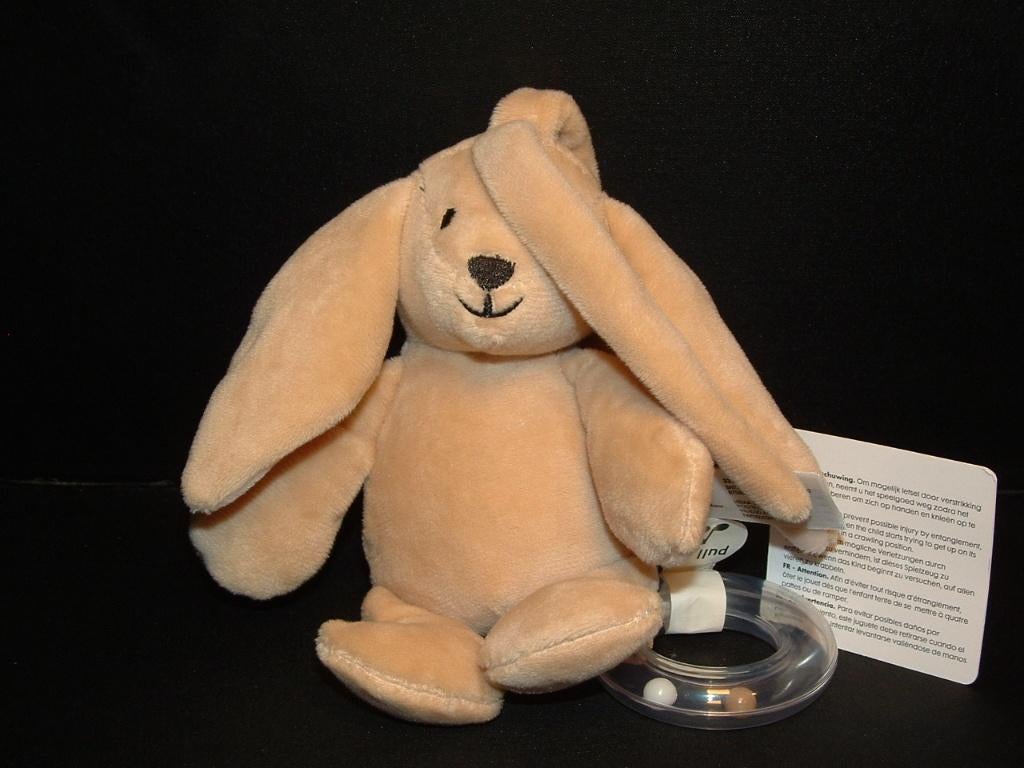 HEMA KONIJN MUZIEKDOOS VELOURS BEIGE MET ZWART, Ophalen of Verzenden, Nieuw, Overige typen