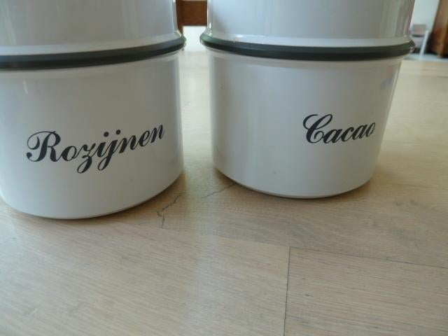 Voorraadpot kunststof opdruk rozijnen, Verzenden, Zo goed als nieuw, Overige