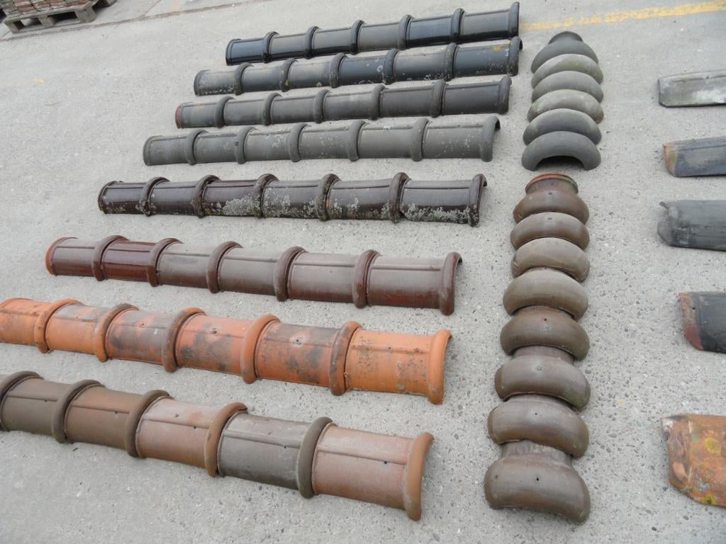 1000 stuks gebruikte nokvorst halfrond rood., Ophalen, Gebruikt, Steen of Klei, Info@walstra.nl