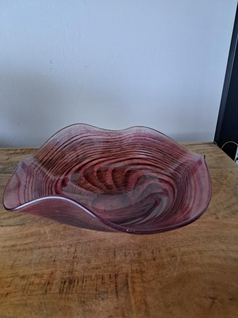Art glass schaal w.s murano, Ophalen of Verzenden