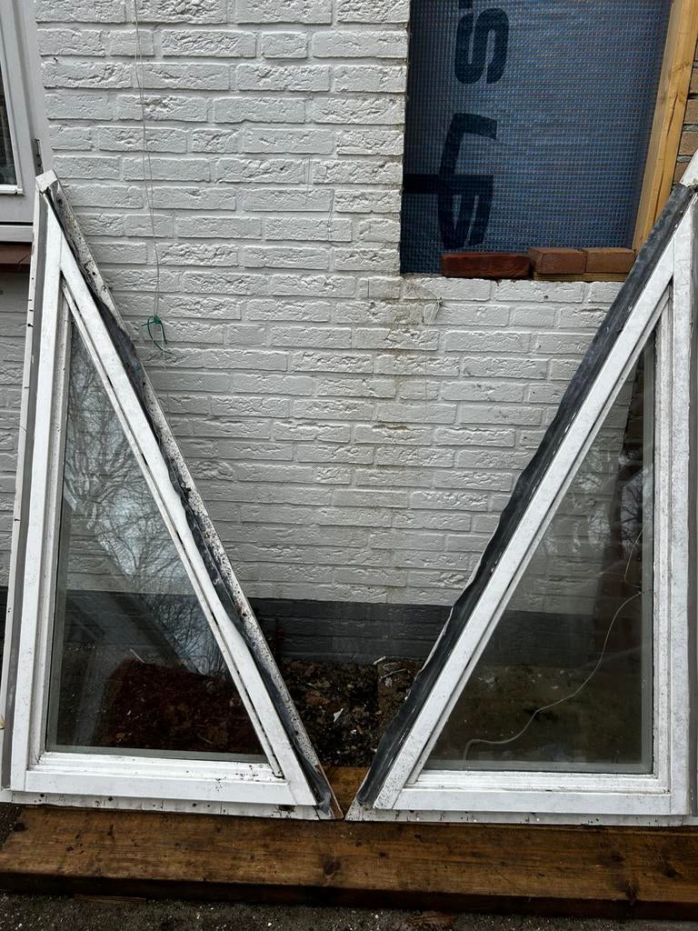 2x raamkozijn, Ophalen, Gevelraam of Ruit, Gebruikt, Minder dan 80 cm