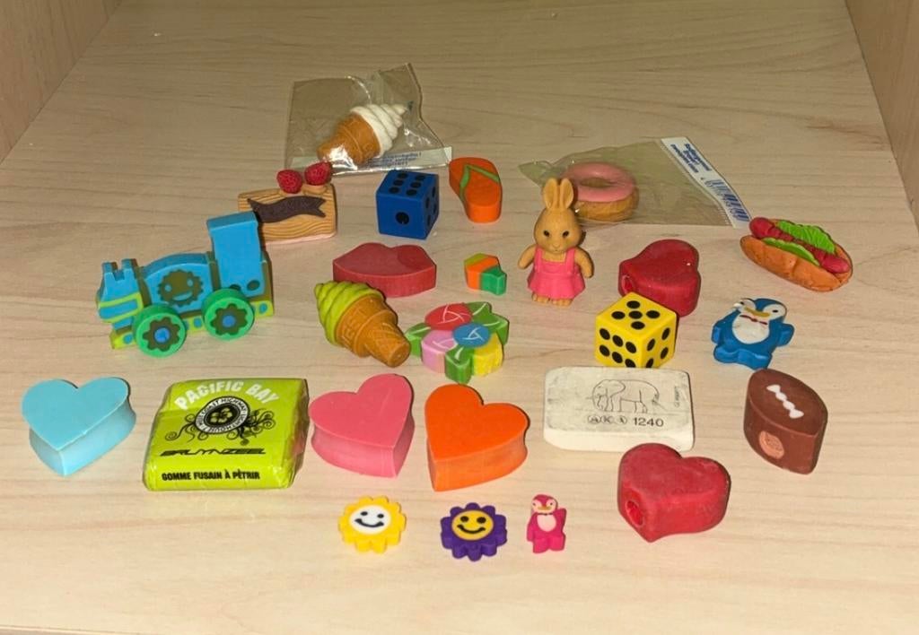 Set gummen diverse soorten hartjes, ijsje, konijn, Ophalen of Verzenden, Nieuw, Overige typen