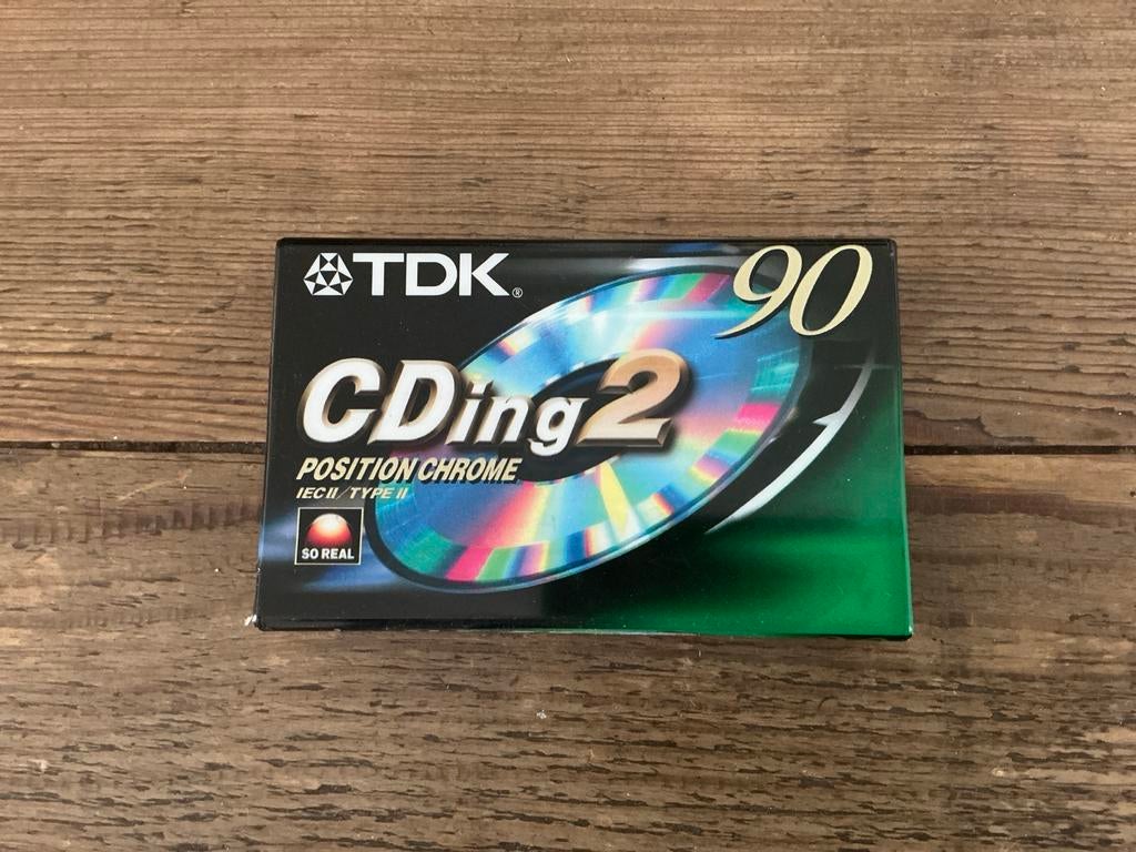 TDK CDing2 90 Position Chrome cassettebandje, Cd's en Dvd's, Cassettebandjes, Ophalen of Verzenden, Nieuw in verpakking, 1 bandje