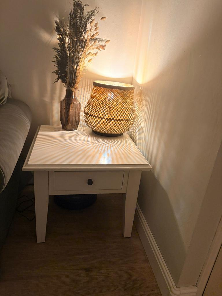 Witte Hoektafel, Gebruikt, Vierkant, 55 tot 75 cm, Hout