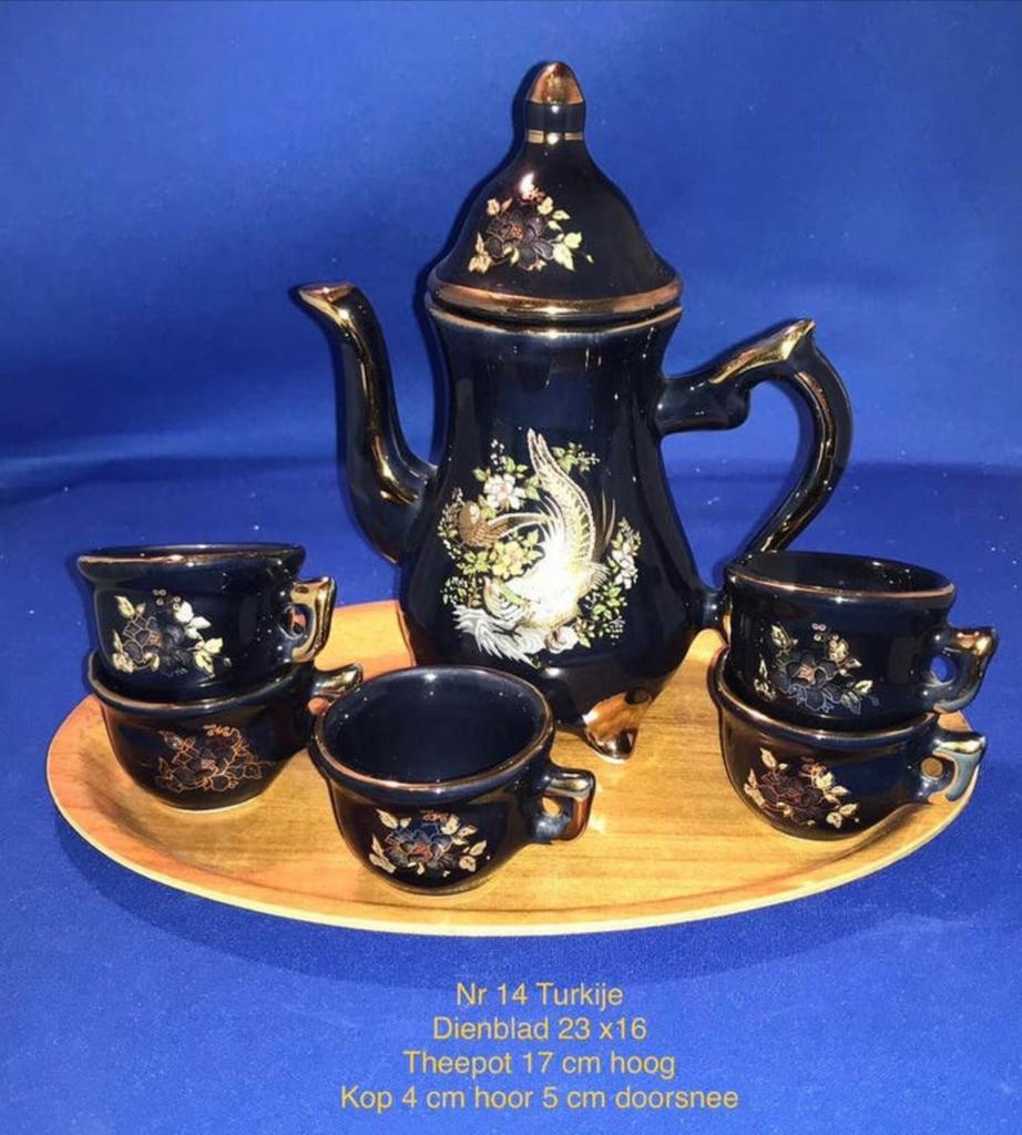 Decoratief Porseleinen Mini Servies - nr 14 Turks Design, Ophalen