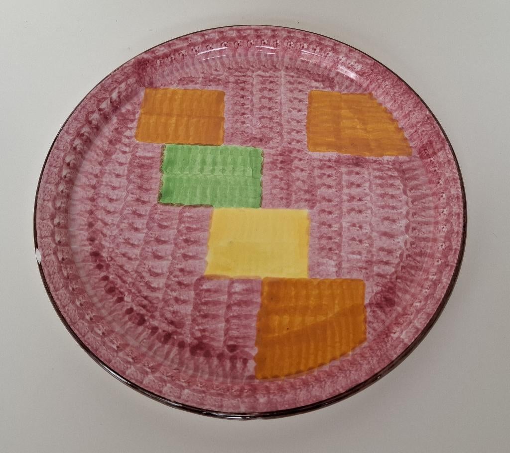 Handgemaakt SMF Schramberg Majolica-wandbord, Ophalen