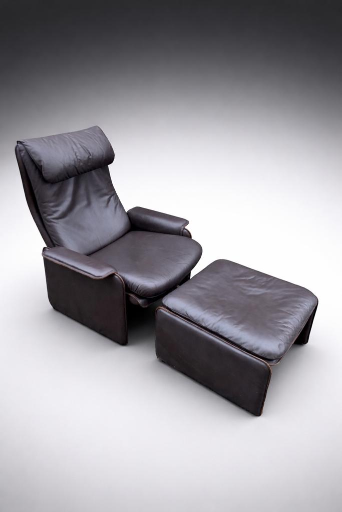 De Sede DS relaxfauteuil & ottoman in Top staat!, Nieuw, Ophalen of Verzenden, 50 tot 75 cm, Leer