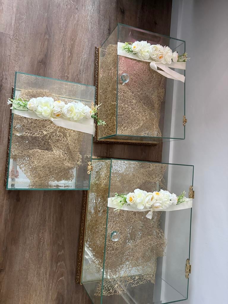 Tyafar set - Luxe glazen boxen voor bruiloften/feesten, Ophalen of Verzenden, Zo goed als nieuw