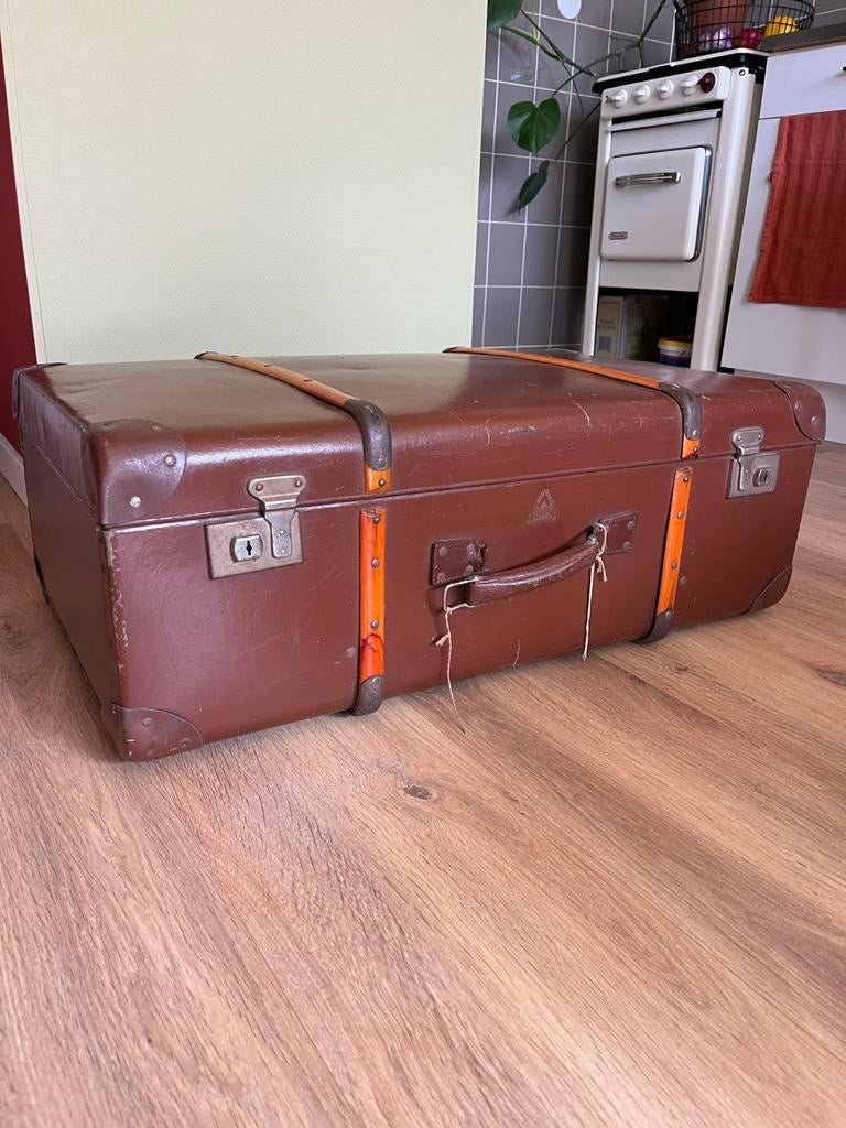 Grote vintage koffer 50x80x28 cm, Ophalen, Overige materialen, Gebruikt, 45 tot 55 cm