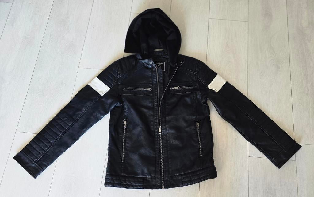Stoere kinder motorjas, maat 152, Kinderen en Baby's, Kinderkleding | Maat 152, Gebruikt, Jongen of Meisje, Jas, Ophalen of Verzenden