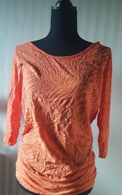 Nieuw met label! Koraal kleurige top animal print S 36/38., Overige kleuren, Verzenden, Nieuw, Lange mouw
