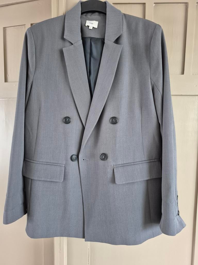 Grijze blazer An'ge, maat L, Ophalen of Verzenden, Zo goed als nieuw, Maat 38/40 (M), Grijs