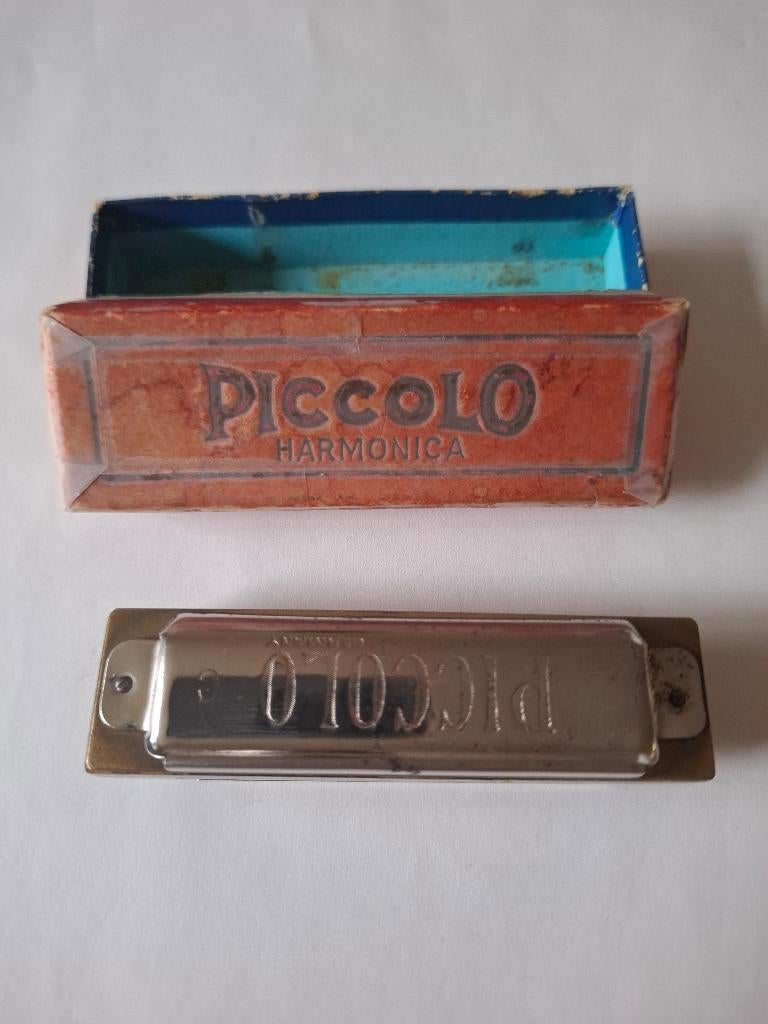 Vintage M Hohner Piccolo mondharmonica, Ophalen of Verzenden, Gebruikt