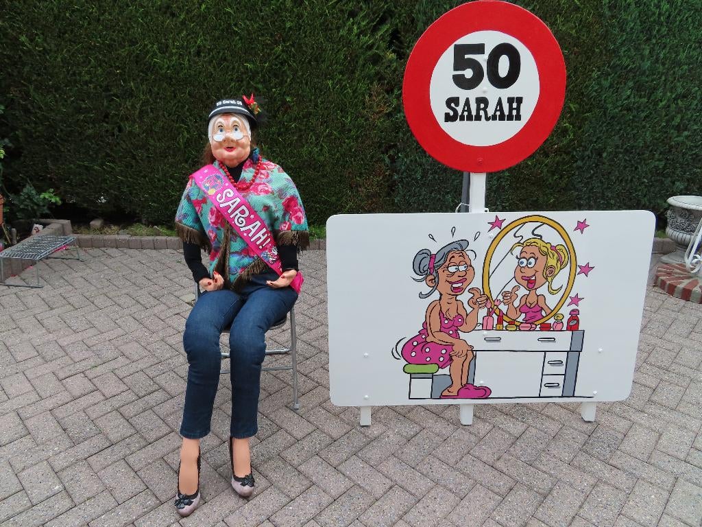50 Abraham pop of Sarah pop levensgroot de goedkoopste., Hobby en Vrije tijd, Feestartikelen | Verhuur, Ophalen, Nieuw, Abraham of Sarah