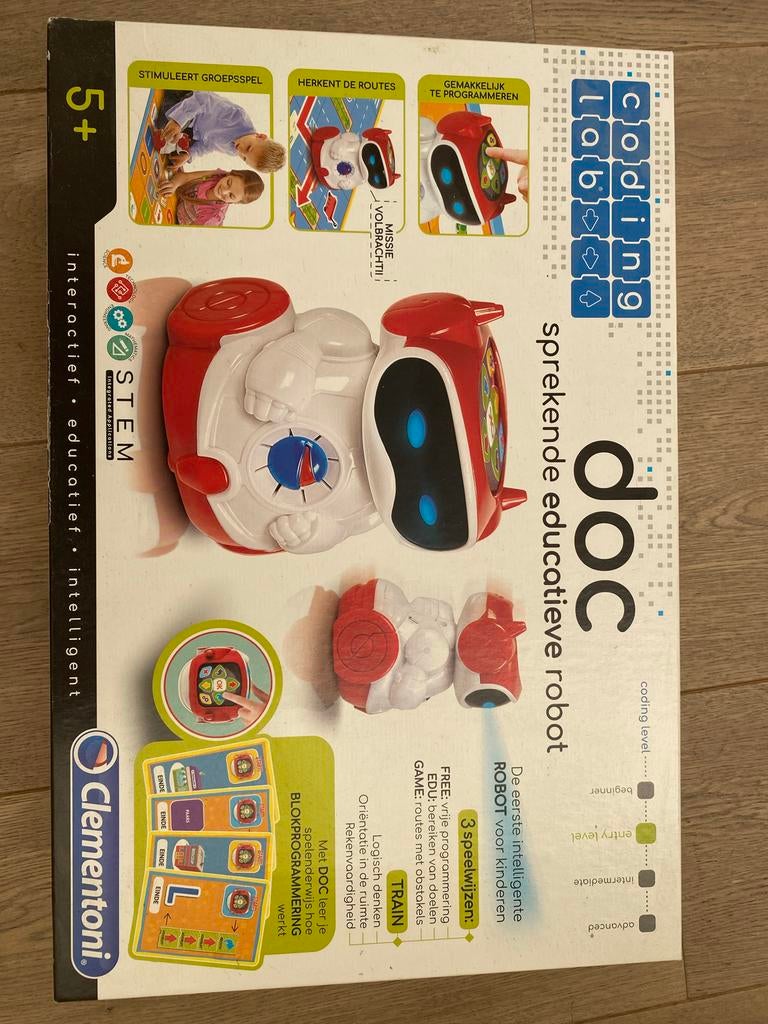Clementoni DOC Educatieve Robot - Programmeren voor Kids, Ophalen of Verzenden, Zo goed als nieuw, Puzzelen, Met geluid