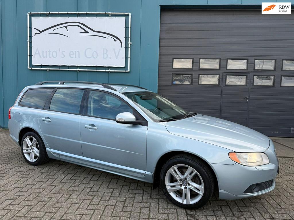 Volvo V70 2.5T Momentum Clima Cruise Leder 17" Elec achterkl, Voorwielaandrijving, 1573 kg, Blauw, Leder en Stof