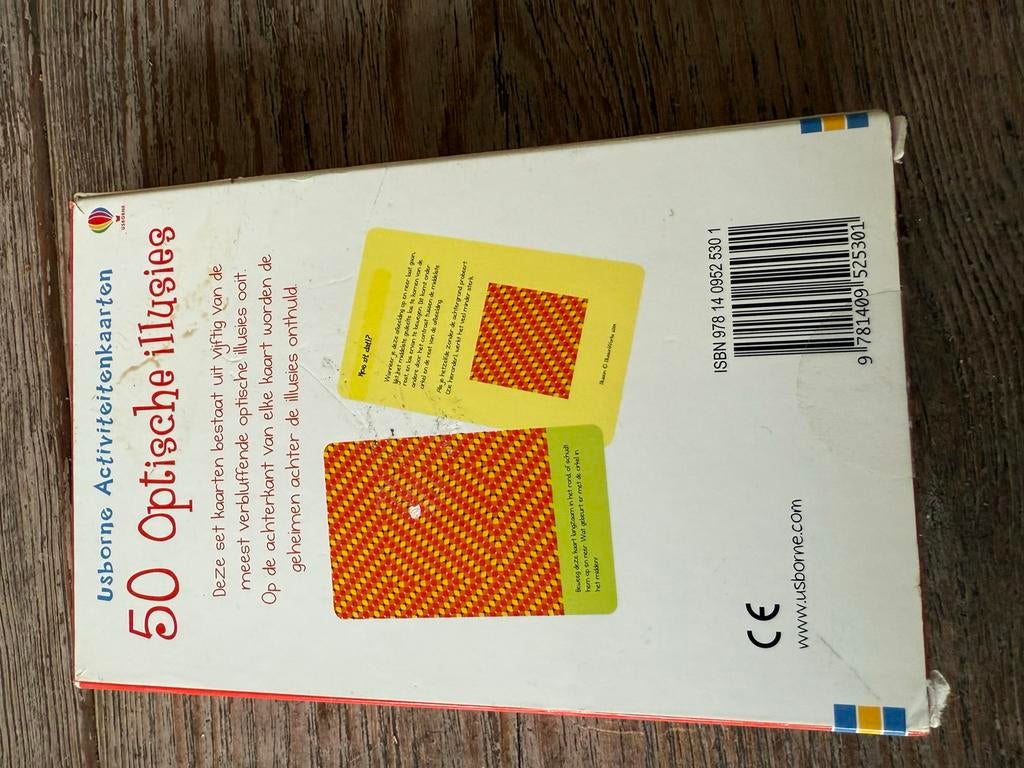 Usborne Activiteitenkaarten: 50 Optische Illusies, Overige thema's, Meerkleurig, Ophalen of Verzenden, Zo goed als nieuw
