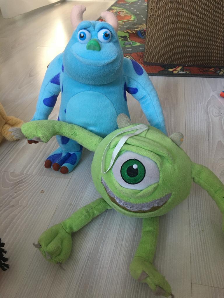 Monsters en Co. knuffels: Sulley en Mike Wazowski, Ophalen of Verzenden, Zo goed als nieuw, Overige typen