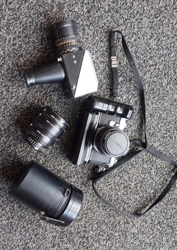 Pentax ME Super Spiegelreflexcamera met accessoires, Ophalen of Verzenden, Gebruikt, Spiegelreflex, Pentax