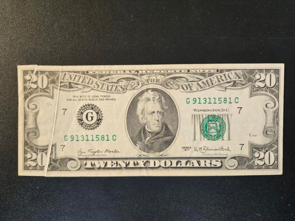 USA Chicago ERROR NOTE pick 465 1977 gevouwen in drukpers, Ophalen of Verzenden, Noord-Amerika, Los biljet