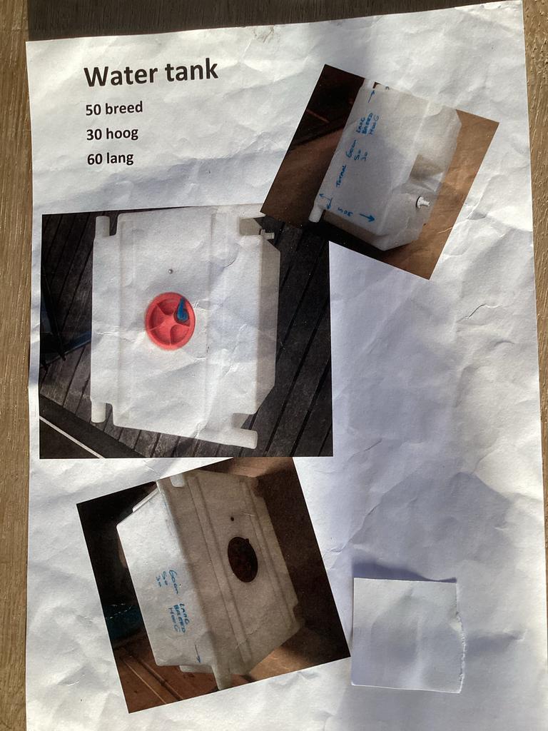 Watertank voor camper - 60x50x30 cm, Ophalen, Zo goed als nieuw