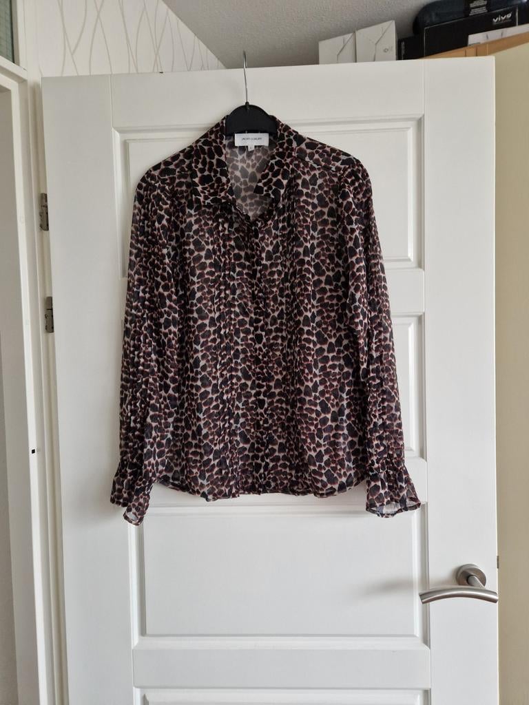 Te koop rood/bruine dames blouse, merk Jacky Luxury, maat L., Maat 42/44 (L), Ophalen of Verzenden, Rood, Jacky Luxury