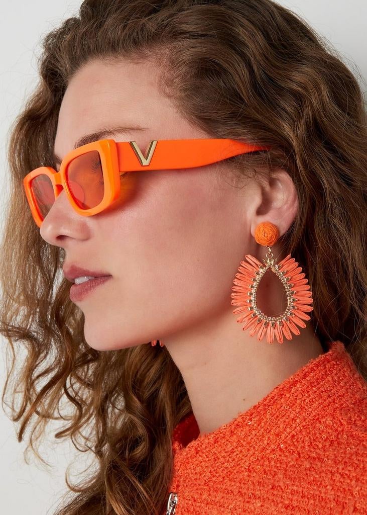 Oranje zonnebril nieuw koningsdag wk unisex, Ophalen of Verzenden, Nieuw, Oranje, Overige merken