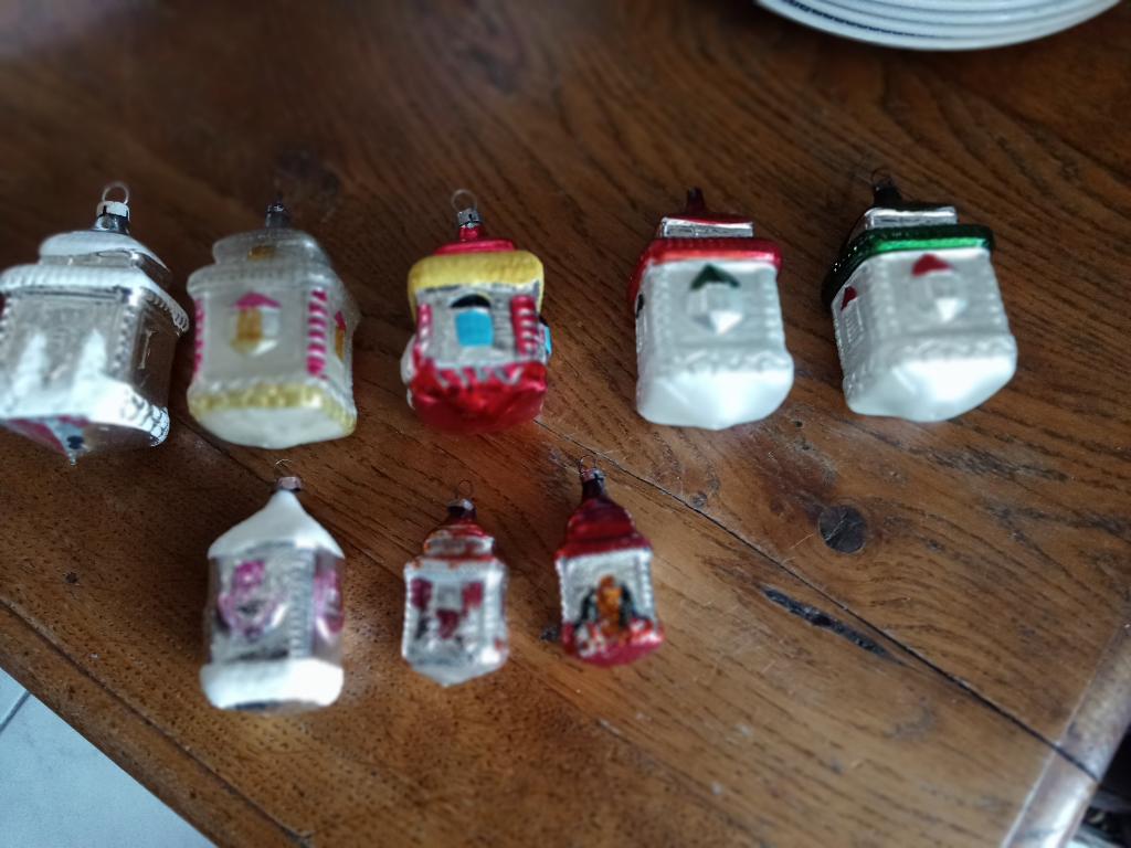 oude kerstballen model lampionen, Diversen, Kerst, Ophalen of Verzenden, Gebruikt