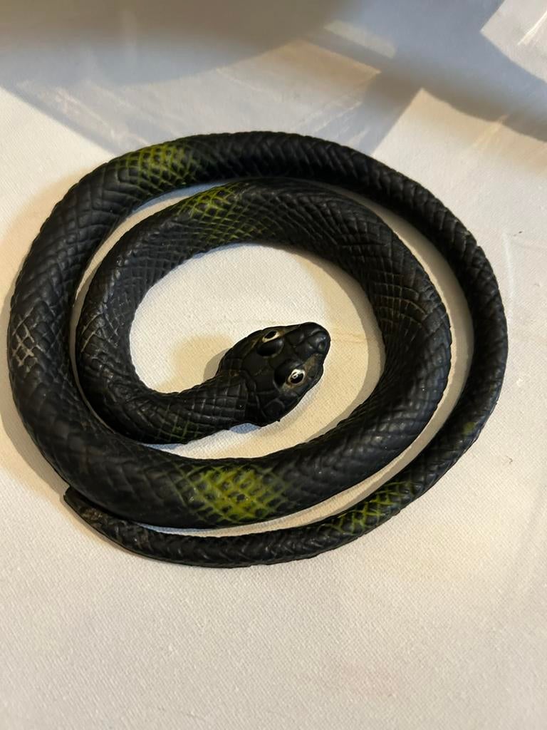 Antieke speelgoed zwarte slang, Ophalen of Verzenden, Gebruikt