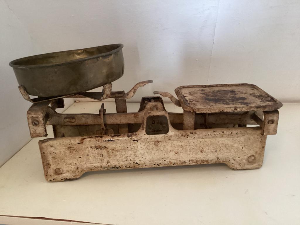 Antieke Soehnle keukenweegschaal 5 kg, Verzenden