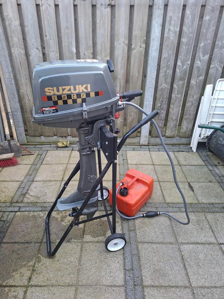 Suzuki 6pk 2 takt langstaart buitenboordmotor, Watersport en Boten, Ophalen, Benzine, 5 tot 10 pk
