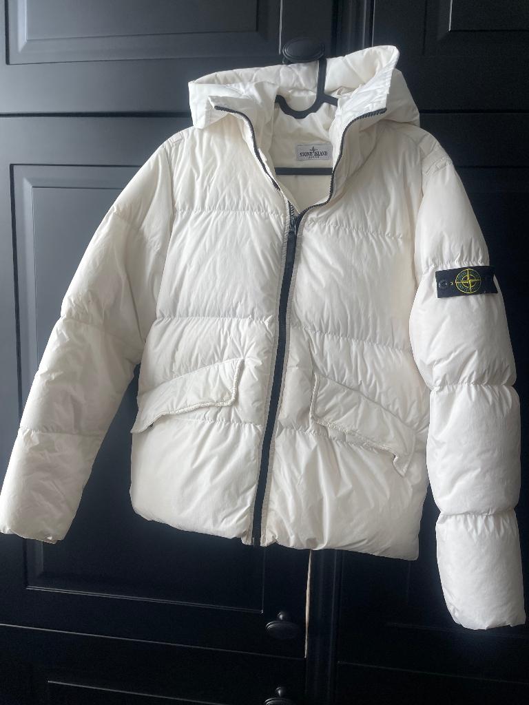Stone Island jas wit 14 jaar, Ophalen of Verzenden, Zo goed als nieuw, Jongen, Jas