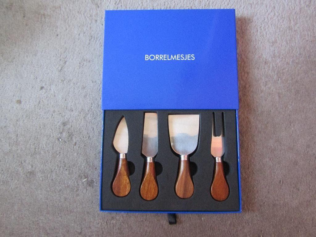 Set: Nieuwe borrelmesjes ALLEEN OPHALEN, Ophalen, Nieuw, Rvs of Chroom, Bestekset