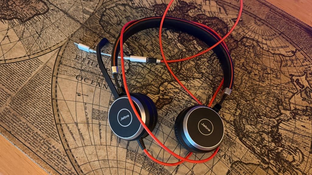 Jabra Headset, Computers en Software, Headsets, Ophalen, Zo goed als nieuw, Over-ear, Jabra