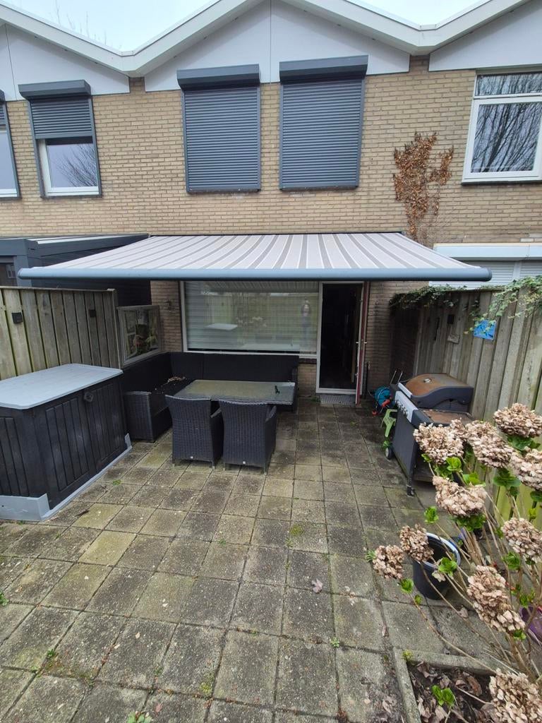 Terrasoverkapping met knikarmscherm, Ophalen of Verzenden, Gebruikt