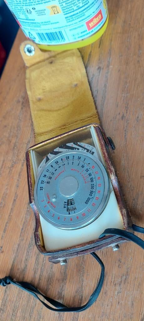 Vintage Sekonic Belilux lichtmeter met lederen hoes, Ophalen of Verzenden, Gebruikt