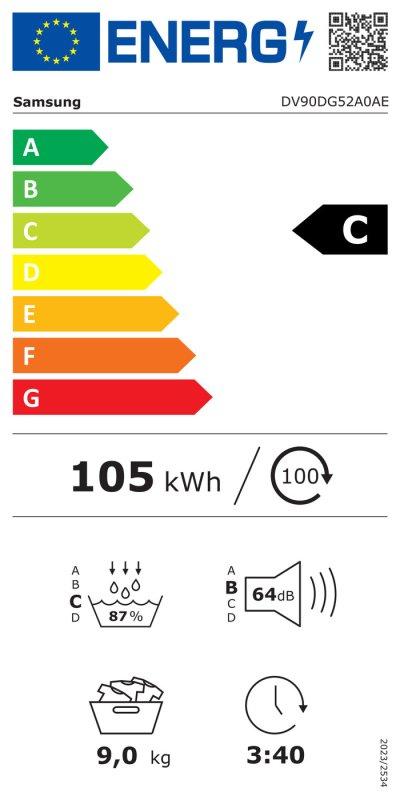Samsung warmtepompdroger DV90DG52A0AE - Wit, Evert van de Beekstraat 310 1118 CX Schiphol, Minder dan 85 cm, 8 tot 10 kg, Refurbished
