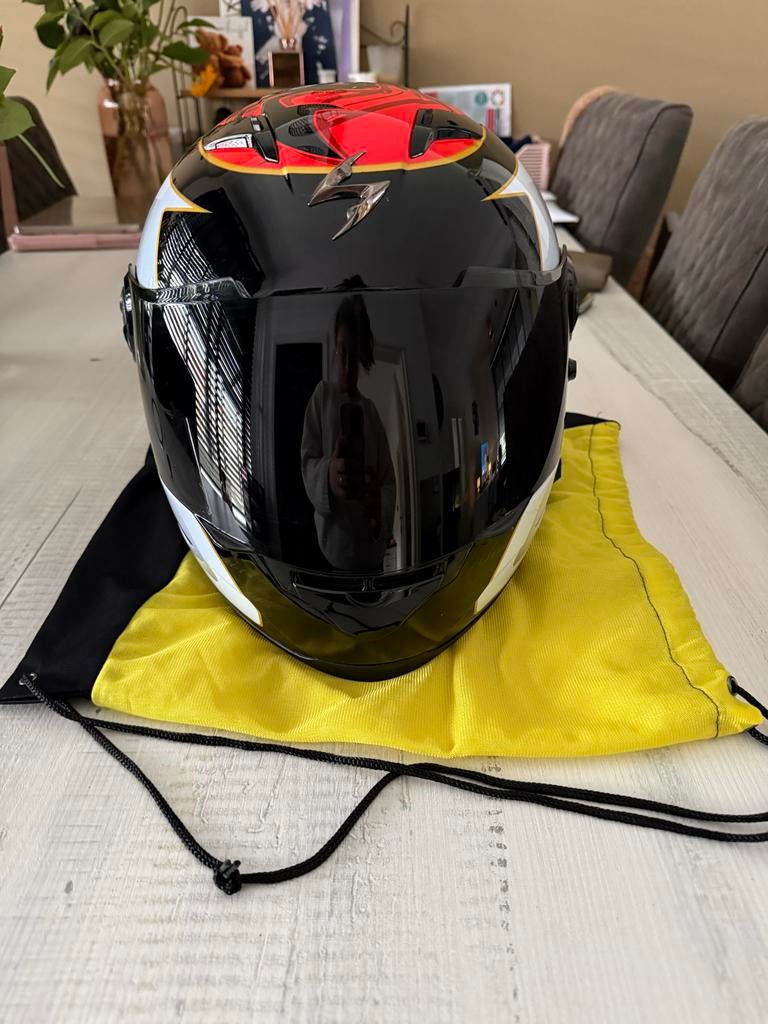 Motorhelm zwart met vizier, Ophalen, Tweedehands, Integraalhelm