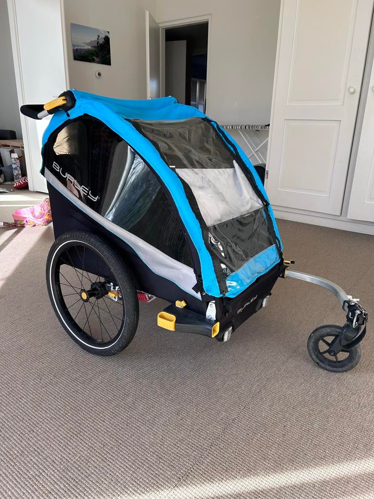 Burley d’lite x fietskar met babydrager, Fietsen en Brommers, Fietsaccessoires | Aanhangers en Karren, Gebruikt, Kinderkar, 40 tot 60 kg